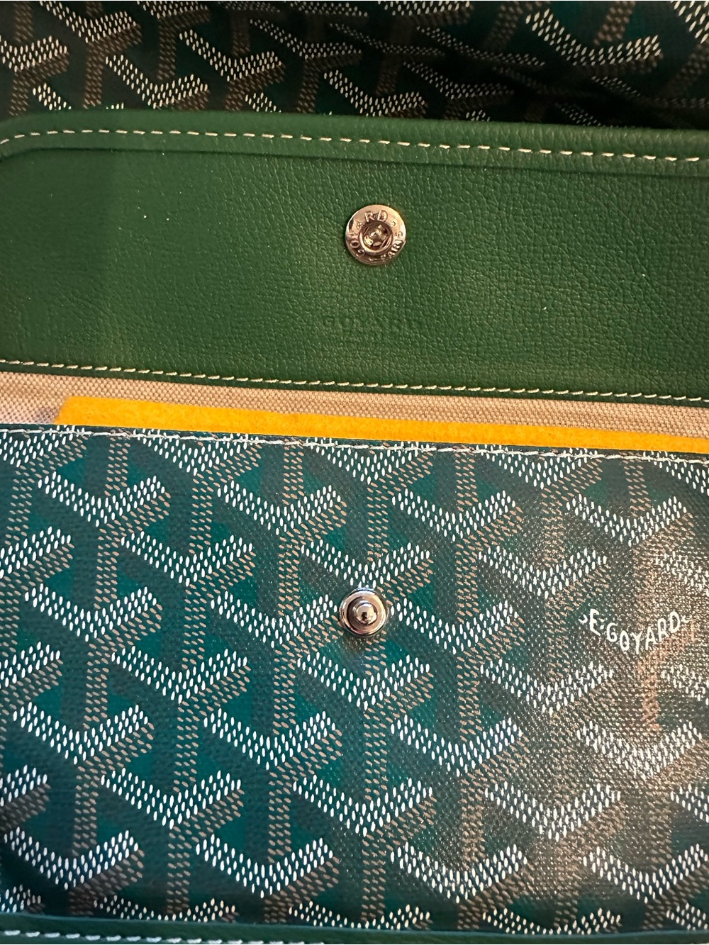 Goyard Green Large St. Louis Tote Bag Goyardine - Picture 9 of 12